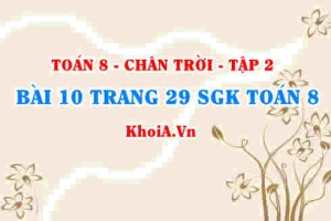 Bài 10 trang 29 Toán 8 Chân trời sáng tạo Tập 2
